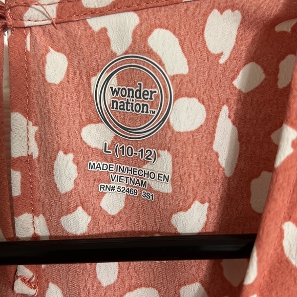 Wonder Nation Girls Asymmetrical Dress, Size L 10/12 - Picture 6 of 10